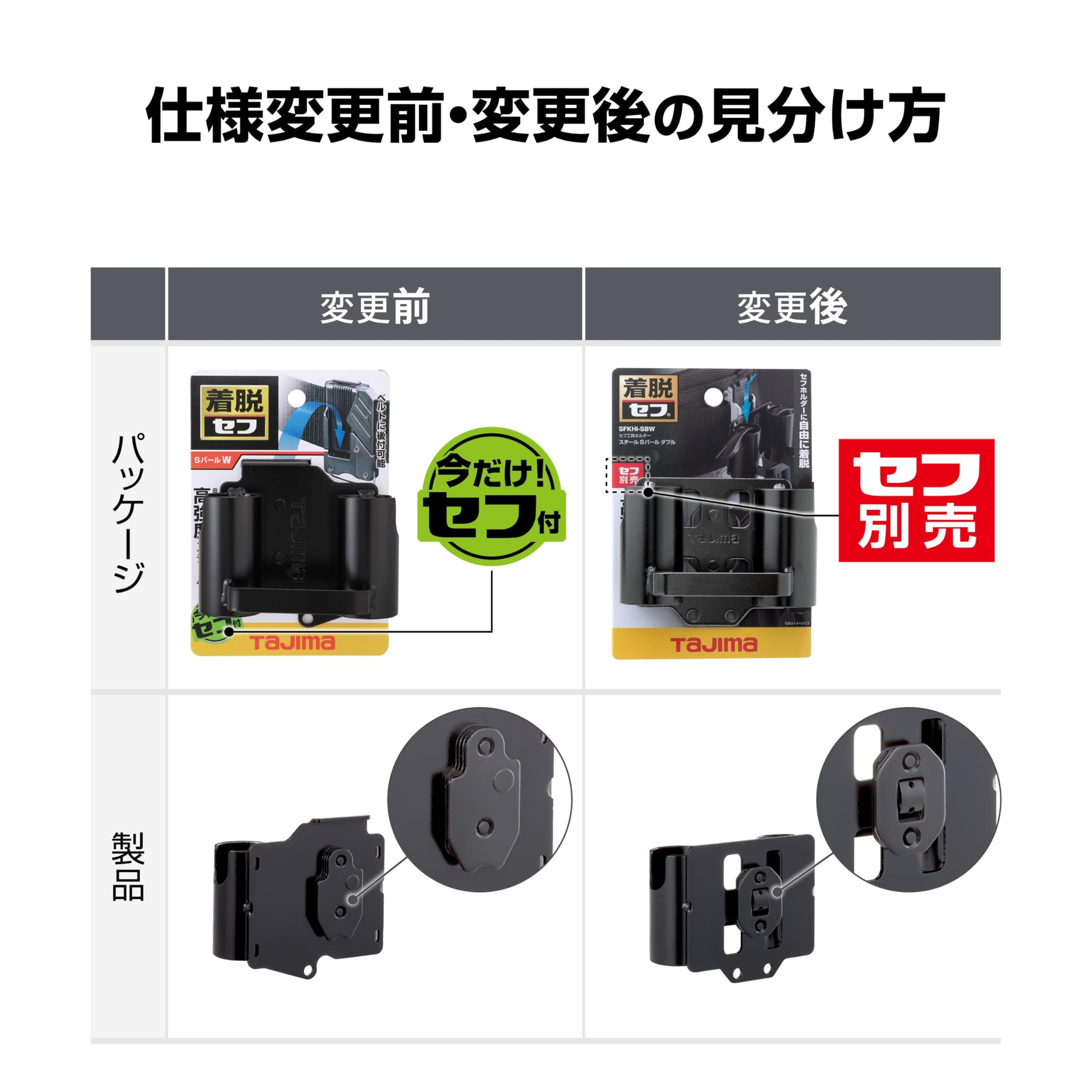 Amazon | タジマ セフシステム 着脱式工具ホルダー 高強度スチール